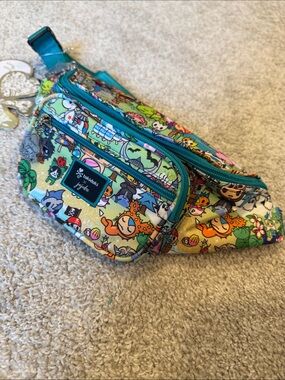 Tokidoki x Ju-Ju-Be Teal Fantasy Paradise Print Belt Bag